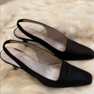 Cole Haan Satin Dressy SlingBack Shoes 8.5 N + Box